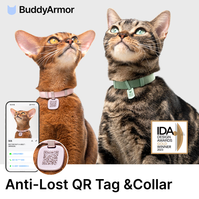 Anti-Lost QR Tag (Metal) Cat Collar KIT