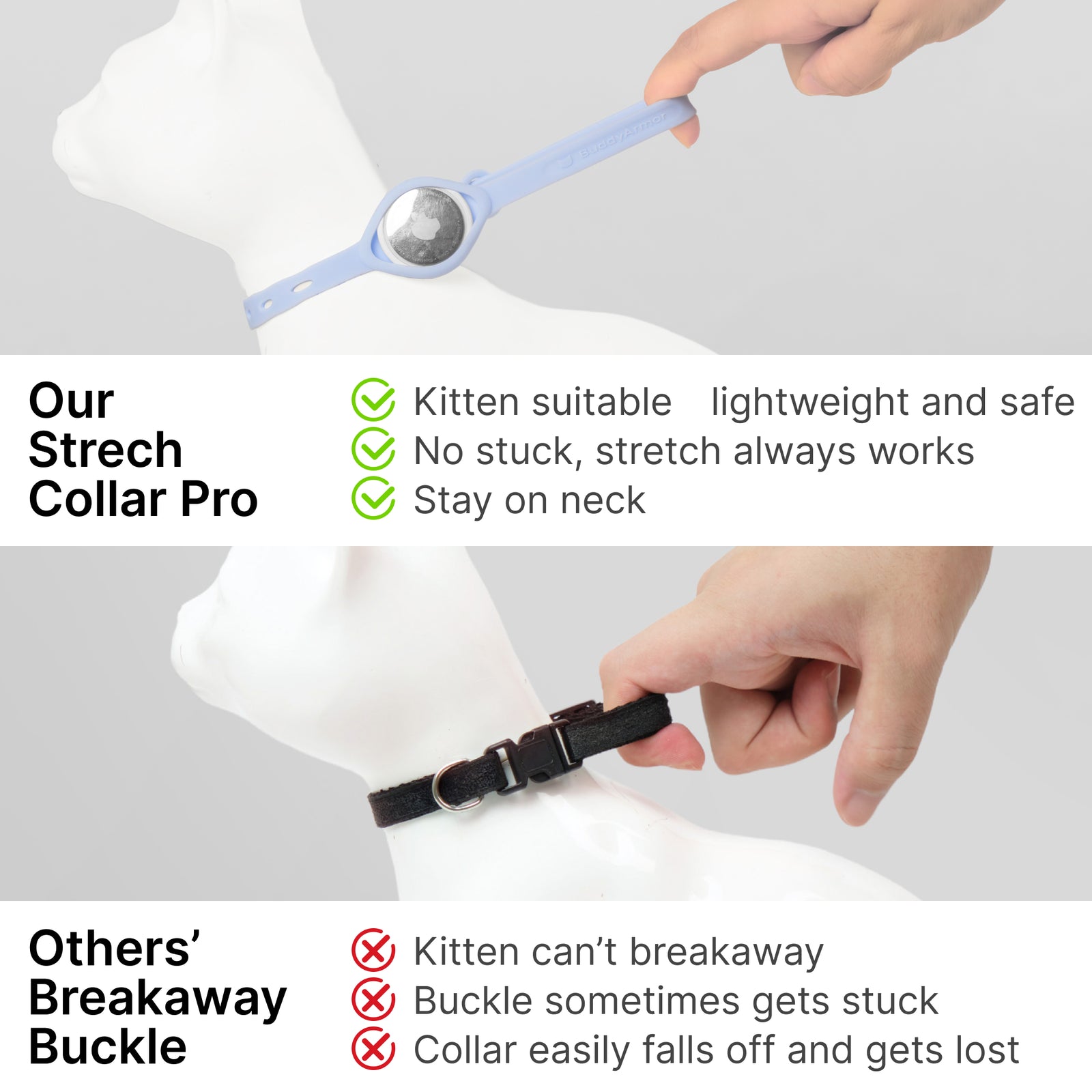 Anti-Choking Cat Collar (AirTag Elastic Silicone)