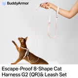 Escape-Proof 8-Shape Cat Harness G2 (QR)& Leash Set