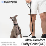 Ultra-Comfort  Fluffy Collar(QR)&Leash Set