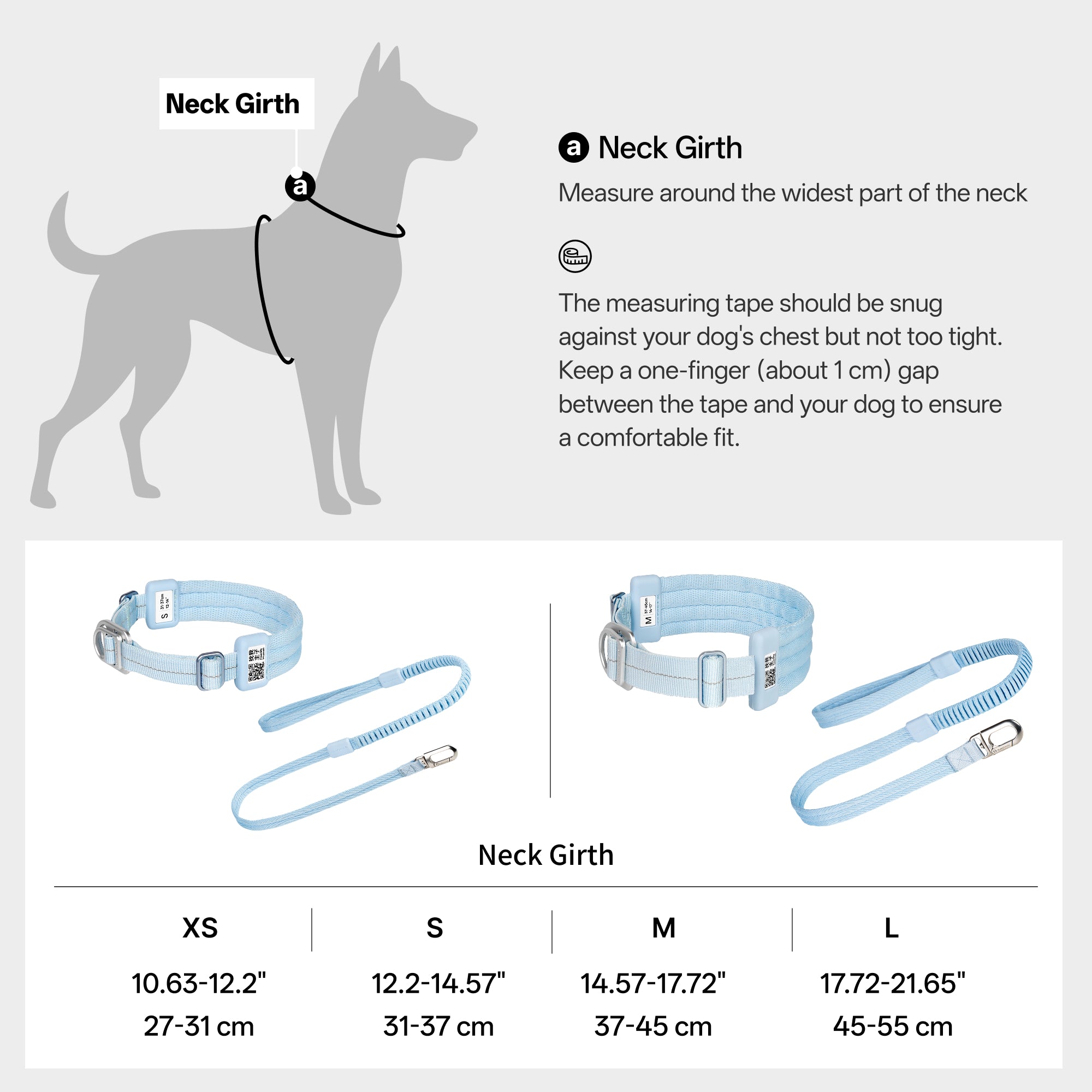 Ultra-Comfort  Fluffy Collar(QR)&Leash Set