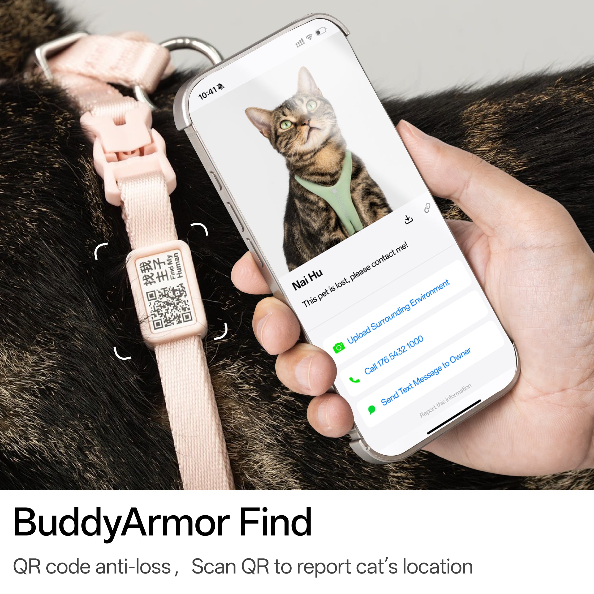 BA Escape-Proof 8 Cat Harness G2 QR